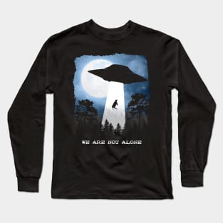 Alien Abduction Cow - UFO We Are Not Alone Gift design Long Sleeve T-Shirt